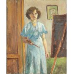 Anna MAŚLAKIEWICZ-BRZOZOWSKA (1912–1986), Mimosas | Self-Portrait (double-sided work)