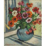 Anna MAŚLAKIEWICZ-BRZOZOWSKA (1912–1986), „Blumen auf der Fensterbank“