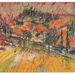 Juliusz JONIAK (1925–2021), „Španělská krajina s býkem“ (1992)