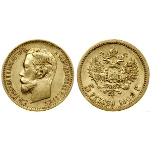Russia, 5 rubles, 1902 AP, St. Petersburg