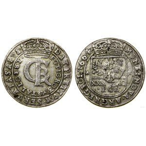 Poland, zloty (tymf), 1664, Kraków