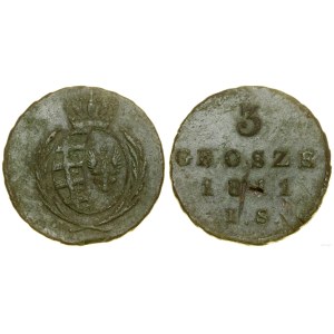Poland, 3 grosze (trojak), 1811 IS, Warsaw