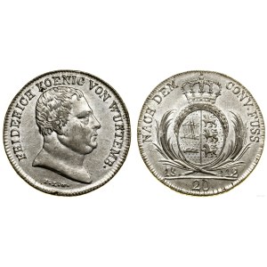 Allemagne, 20 kreuzer, 1812 ILW, Stuttgart