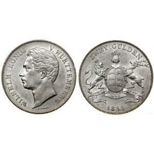 Germany, 2 gulden, 1854, Stuttgart