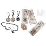 Religious Keychain Set: Mazda, Saint Christopher, Father Jerzy Popiełuszko, John Paul II, Our Lady of Częstochowa, Chain