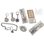 Religious Keychain Set: Mazda, Saint Christopher, Father Jerzy Popiełuszko, John Paul II, Our Lady of Częstochowa, Chain