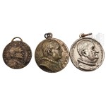Set of 3 Religious Medals: Pius XI, Saint Andrew Bobola, John XXIII, Vatican