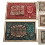 IIRP/General Government/Occupied Poland - Banknote Set, 10 and 20 Polish Marks, 1919; Occupation 1 and 2 zloty, 1941