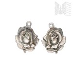 Two Rose Keychains with Space for a Photo