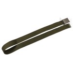 Olive-Green Webbing Belt with a Sturdy Metal Buckle