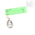 [925 SILVER] Religious Medal: Blessed Sister Faustina, "Jesus, I Trust in You"