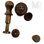 Set of Metal Objects, Chain, Wax Seals, Cannonballs