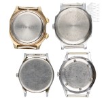 USSR/Russia - Set of 4 Soviet Watches: Delbana, Poljot, Pobieda, Łucz