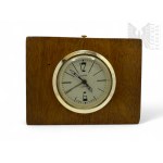 USSR - Soviet "Slava" Mechanical Standing Alarm Clock in a Wooden Case