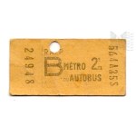 France - Public Transportation Ticket (Tele), Metro, Bus, 1970s