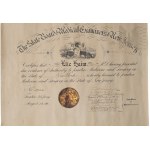 USA/United States - Document: License to Practice Medicine and Surgery in the State of New Jersey Based on a Degree Received in the State of New York, 190(?)