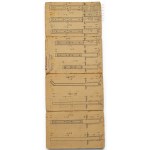Second Polish Republic, Wolsztyn/Wollstein — Two Technical Drawings of Fence Posts — W. Karwatka, Master Mason, Cement Products Factory: Building Materials and Fuel
