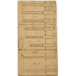 Second Polish Republic, Wolsztyn/Wollstein — Two Technical Drawings of Fence Posts — W. Karwatka, Master Mason, Cement Products Factory: Building Materials and Fuel