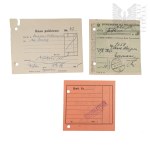 Second Polish Republic - Set of Accounting Documents (Payment Receipts) by Włodzimierz Downar.