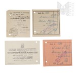 Second Polish Republic - Set of Accounting Documents (Payment Receipts) by Włodzimierz Downar.