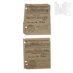 The Second Polish Republic - Set of Payment Receipts Issued to Jerzy Downar.