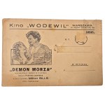 IIRP - Envelope with an advertisement for the “Wodewil” Movie Theater, Warsaw, 43 Nowy Świat Street; the film “Demon of the Sea,” directed by Frank Lloyd, starring Milton Sills
