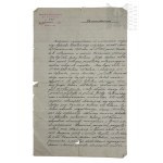 Second Polish Republic - Certificate Issued by the Mortgage Clerk in Brzezin County.