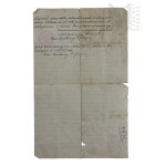Second Polish Republic - Certificate Issued by the Mortgage Clerk in Brzezin County.