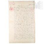 Second Polish Republic - Extract from a Notarial Deed of Sale from 1931. Brzeziny.