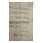 Second Polish Republic - Extract from a Notarial Deed of Sale from 1931. Brzeziny.