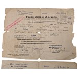 Occupied Poland/General Government - Two Documents: Travel Permits from Wieluń to Ostrowo and Gliwice, 1943, Wieluń, Gliwice, Ostrowo