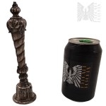 [13 ŁUT SILVER / 812 FINENESS] Austrian Empire - Table Bell with Handle, Silver, Pilawa and Potocki Noble Coats of Arms