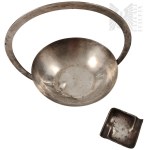 Art Deco - Silver-Plated Sugar Bowl/Basket with Handle by Julia Keilowa (?) MET, Silver-Plated Small Ashtray by WMF, Silver-Plated