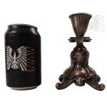 Plated Ornate Floor Candlestick, Plater Prima Solvalpi (?)