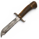 Hunting Knife with Saw, Horn Handle