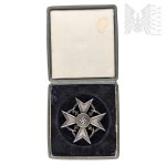 [800 SILVER] Third Reich - REPLICA of the Silver Cross of Spain Medal in a Box