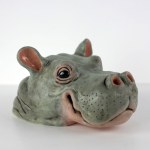 Katarzyna STACHURA (b. 1990), Hippopotamus Emerging from the River, 2025
