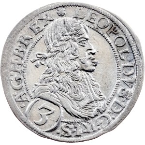 Leopold I., 3 Kreuzer 1670, Vienna