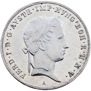 Ferdinand V., 1/2 Thaler 1843, A, Vienna