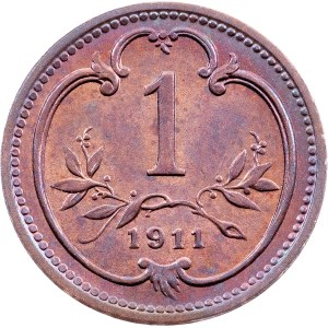 Franz Joseph I., 1 Heller 1911, Vienna