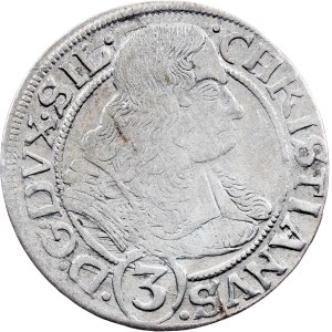 Christian, 3 Kreuzer 1668, CB, Brieg