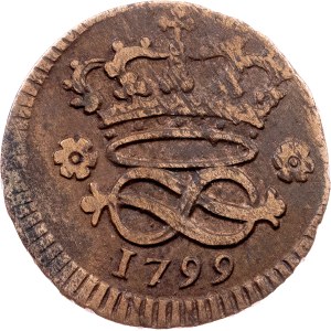 Charles-Emmanuel IV, 2 denari, 1799, Turin