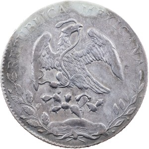 Federal Republic, 8 Reales 1889, Go RR, Guanajuato