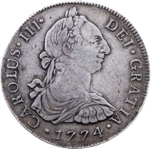 Charles III., 8 Reales 1774, LIMAE MJ, Lima