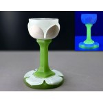 Art Deco - A Rare Opal-Uranium Glass Goblet - 1930s