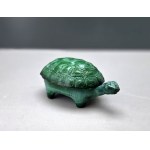 Turtle-shaped box or case – Curt Schlevogt, malachite glass – Czechoslovakia