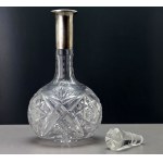 Large crystal decanter with silver trim - Germany, second half of the 20th century [silver]