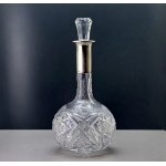 Large crystal decanter with silver trim - Germany, second half of the 20th century [silver]