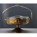 WMF - Platter with crystal insert - Germany, ca. 1900 [ART NOUVEAU]