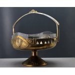 WMF - Platter with crystal insert - Germany, ca. 1900 [ART NOUVEAU]